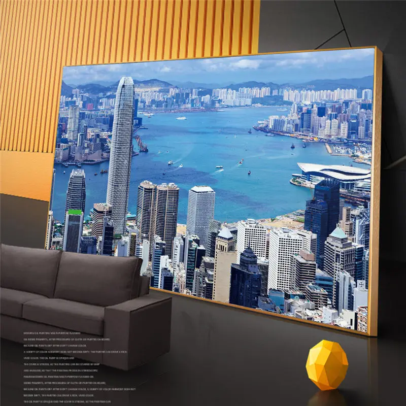 Настенные постеры в скандинавском стиле картины с изображением пейзажа города