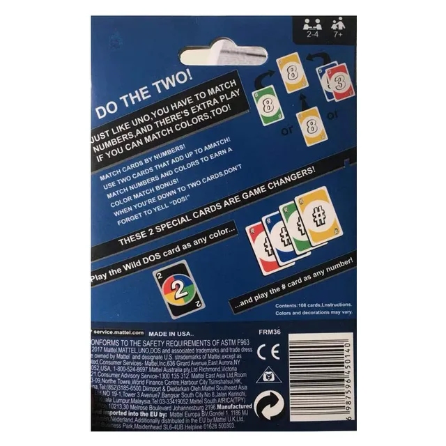 UNO Dos Card Game Family Party Funny Entertainment Board Game Poker Kids Toys Birthday Halloween Gifts Playing Cards 5