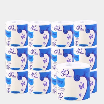

10 Rolls/Pack Toilet Paper 3-Ply Soft Toilet Paper Rolls Household No Cored Roll Paper Towel Tissue Paper Car Paper Towels XA1T