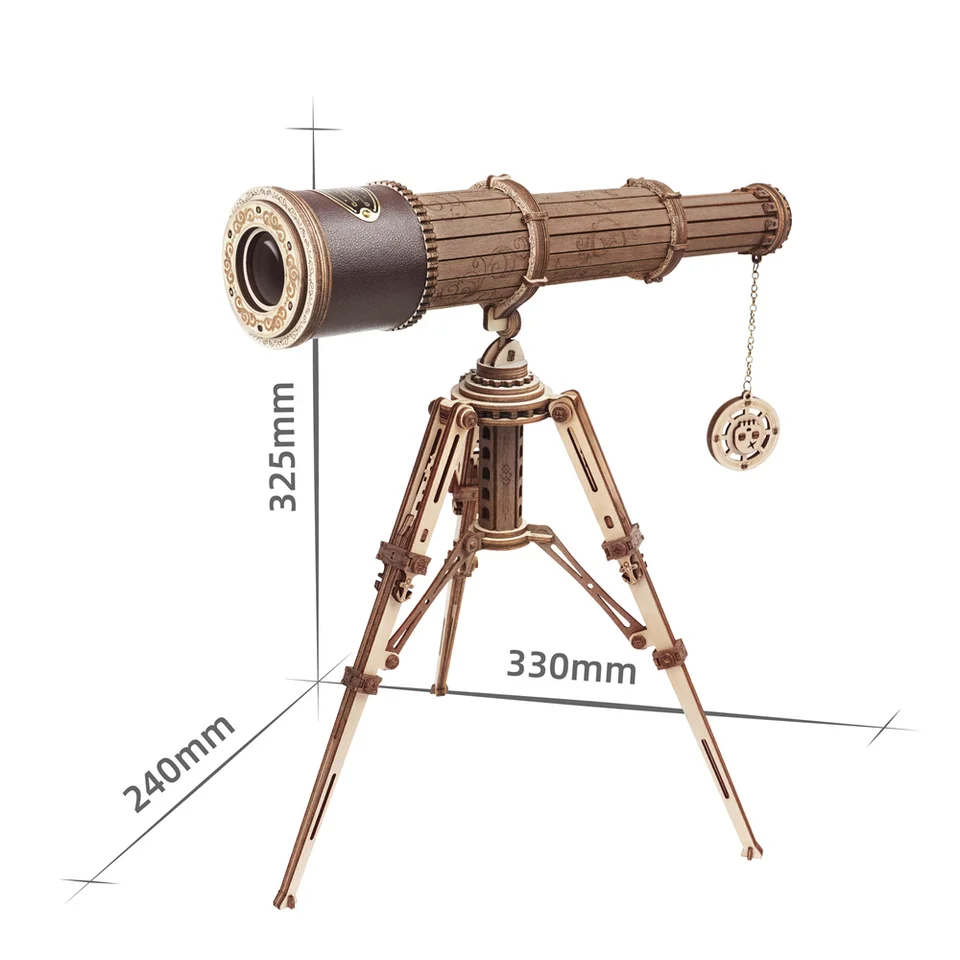 DIY Wooden Monocular Telescope Model Kit for All Ages