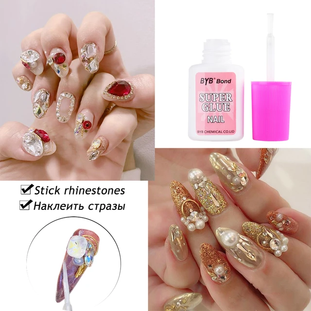 10g Nail Glue For Fake Nails Rhinestones Gel For Manicure Fast Drying  Adhesive Glue For False
