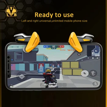 

1Pair Mobile Game Controller Left and Right Fire Button Game Auxiliary Gamepad Controller PUBG Shooting Joystick For IOS Android