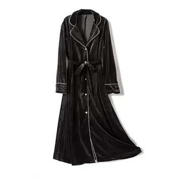 

Lady Velour Nightgown Sleepwear Kimono Robe Loose Sleepshirt Nightdress Lounge Nightshirt Home Clothes Nightwear Bathrobe Gown