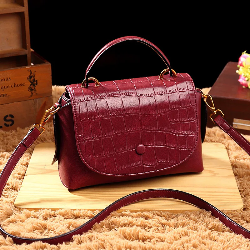 

Women's Bag 2019 new texture postman bag net red yang air fashion retro ins slant bag 219-3