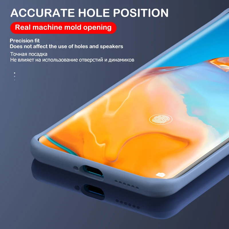 Жидкий силиконовый чехол на для Huawei хуавей P30 Lite с полной защитой P20 P Smart 2019 P40