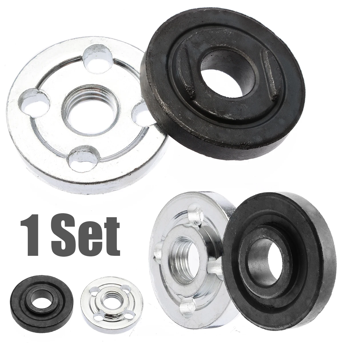 1set 30mm M10 Angle Grinder Flange Kit Lock Nut Inner Outer Set Lathe