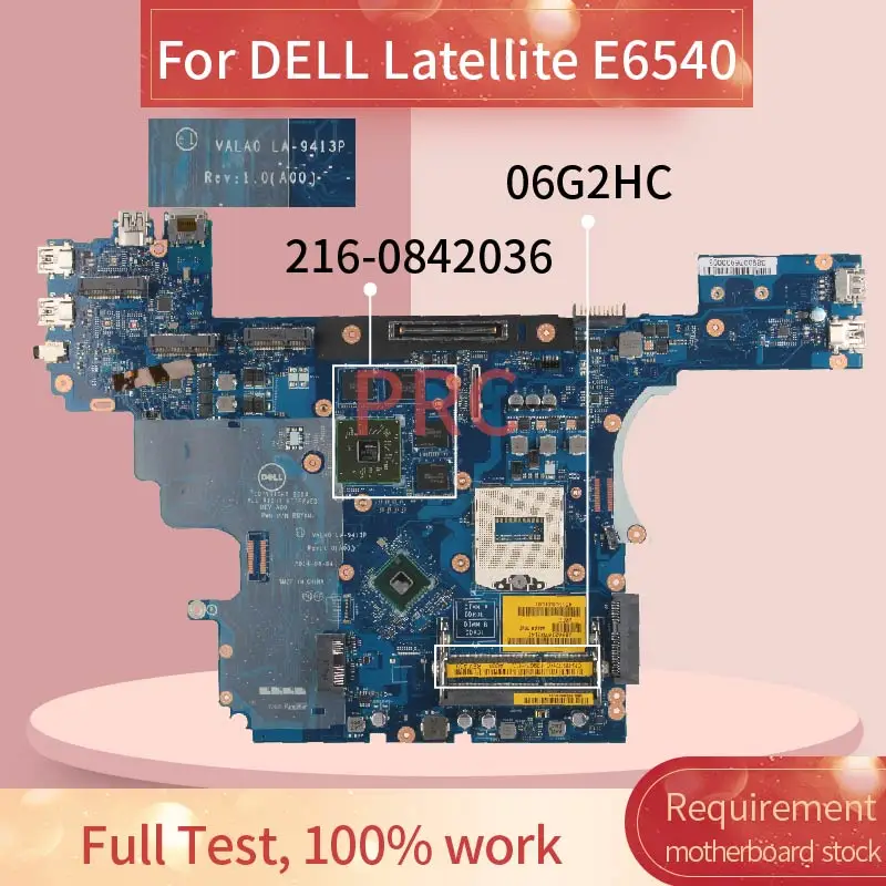 para Dell Latellite E6540 La-9413p Sr17c 216-0842036 Ddr3 Laptop Motherboard Notebook Mainboard Cn06g2hc 06g2hc