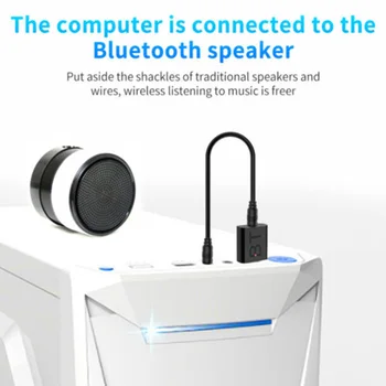 

2 in1 luetooth 5.0 Transmitter Receiver Audio Wireless Adapter Portable 3.5mm TV Stereo For Computer PC Laptop Tablet