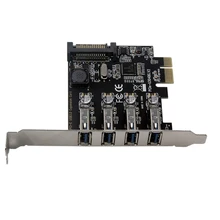 Четыре порта Usb 3,0 Супер быстрая 5 Гбит/с Pci-E Плата расширения Pci Express адаптер конвертер карта блок питания для Deskto