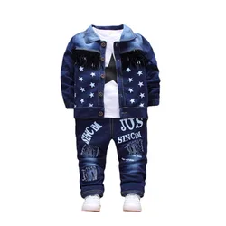 Lançamento outono roupas fashion bebês meninos jaqueta camiseta calça crianças 3 estilos roupas casuais primavera bebê