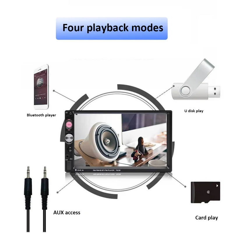 7023B 2 Din Full HD Автомобильный мультимедийный плеер Bluetooth Авторадио " сенсорный экран стерео видео MP5 плеер Авто радио камера