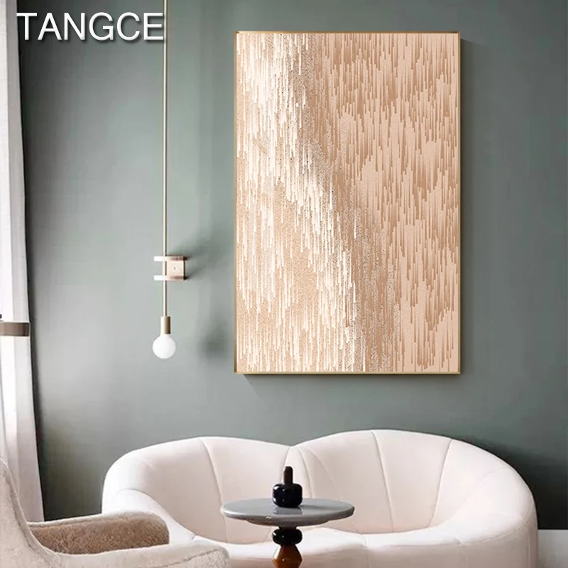 

Abstract Golden Lines Art Canvas Painting Modern Elegant Poster Print Minimalist Tableaux for Living Room Big Wall Art Picture