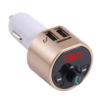 

A8 Car Bluetooth FM Transmitter wireless Handsfree MP3 Player Audio Receiver Car Kit 5V 2.1A Dual USB Car Charger FS