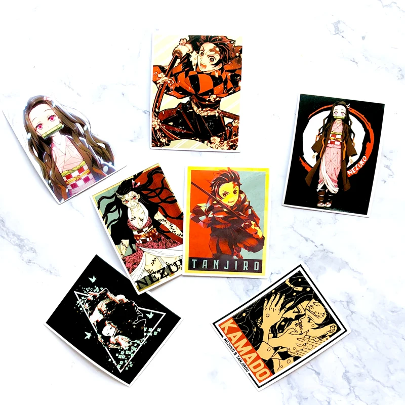 50 шт. Demon Slayer Kimetsu no Yaiba аниме наклейка s ПВХ граффити наклейки чемодан гитара автомобиль для детей игрушки
