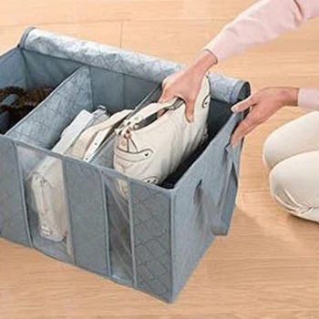 

1Pcs 61*35*31cm Upadated Clothes Organizer Tidy Pouch Suitcase Home Storage Box Foldable Reasonable Space Division