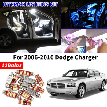 

12x Canbus Error Free LED Interior Light Kit Package for 2006-2010 Dodge Charger Car Accessories Map Dome Trunk License Light