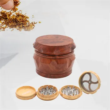 

Wooden Smoke Crusher Herb Grinder Nature Environmental Spice Wood Herb Grinder Handle Tobacco Herb Grinder Mill Pollinator