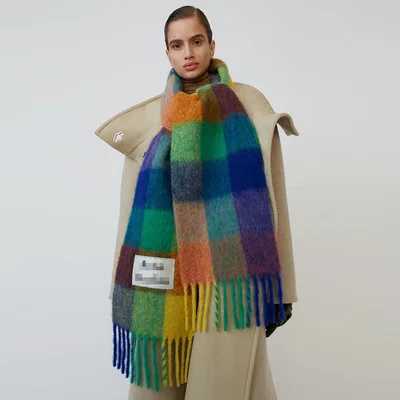 NEW 2021 AC winter scarves for women shawls warm wraps lady pashmina pure blanket cashmere scarf neck headband hijabs stole A-4
