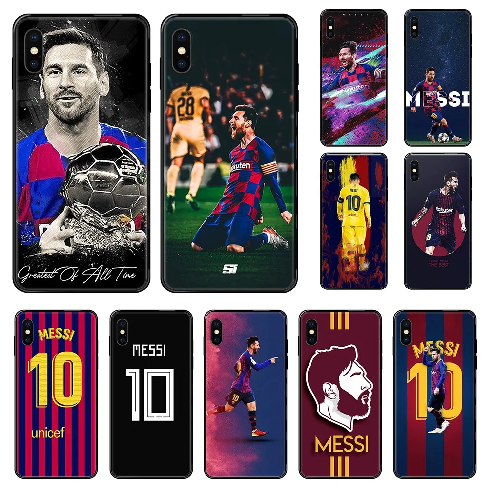 Messi football soccer star king fashion bumper black Phone case For iphone 4 4s 5 5S SE 5C 6 6S 7 8 plus X XS XR 11 PRO MAX 2020 | Мобильные