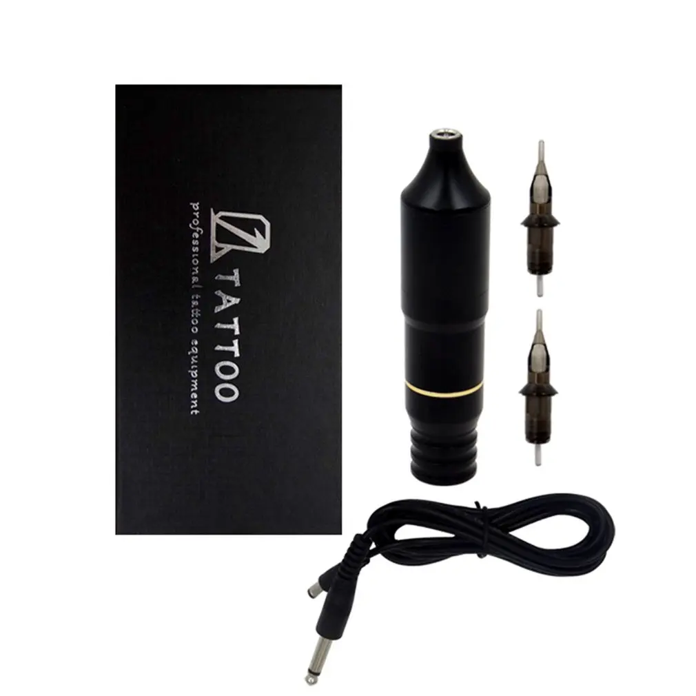 

Aluminum Alloy Pro Electric Carving Tattoo Pen Rotary Tattoo Gun Machine Black Precision DC Motor Tattoo Machine for Body Art