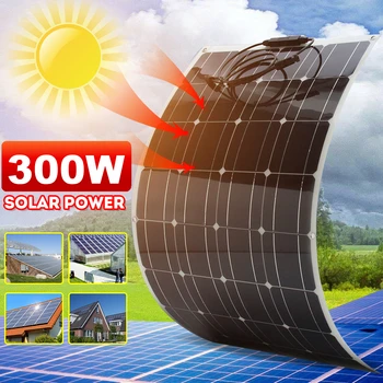 

300W 18V Semi-flexible Solar Panel with PTE Coating Waterproof Monocrystalline Solar Charger Cell for Car RV boat Camping