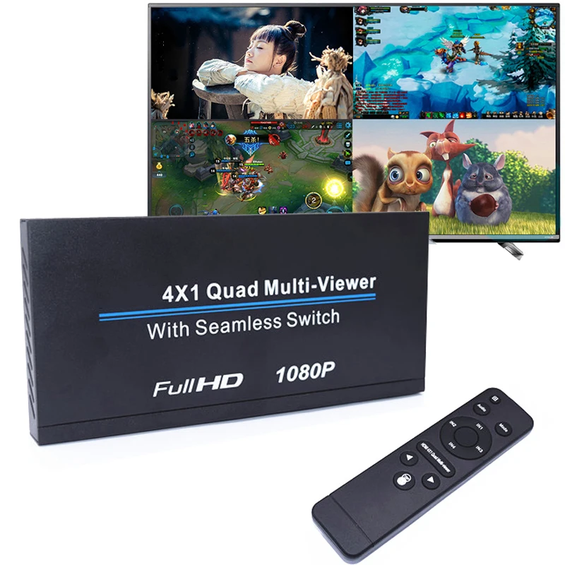 monitor de saída quad multi-viewer 1080p conversor