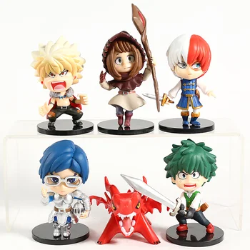 

My Hero Academia Izuku Midoriya Bakugou Katsuki Todoroki Shoto Ochaco Uraraka PVC Figures Toys 6pcs/set