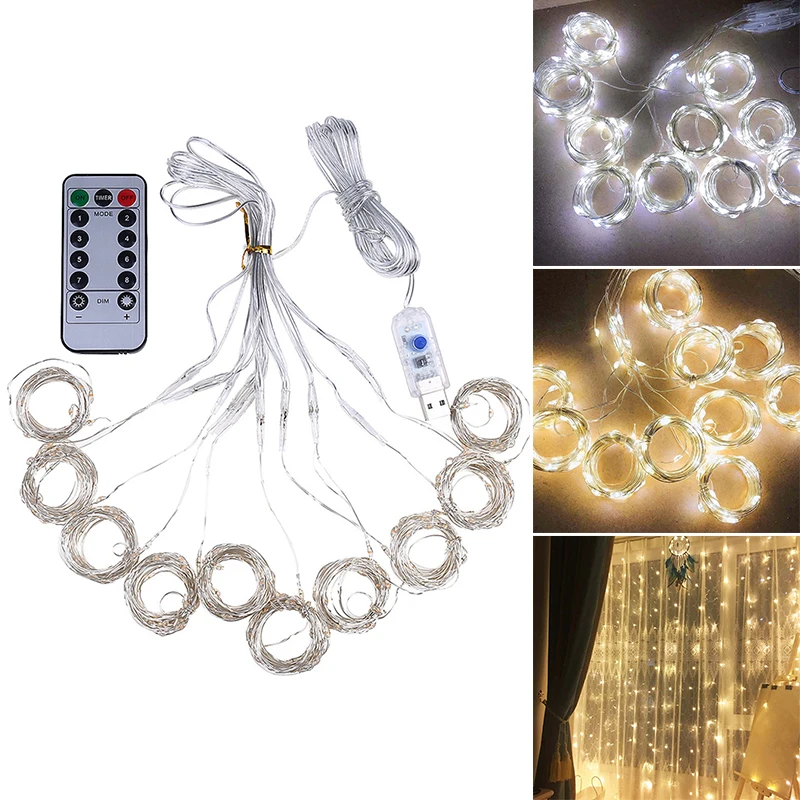300Led занавески сказочные огни свадьба крытый Открытый Рождественский сад вечерние декоративные лампы
