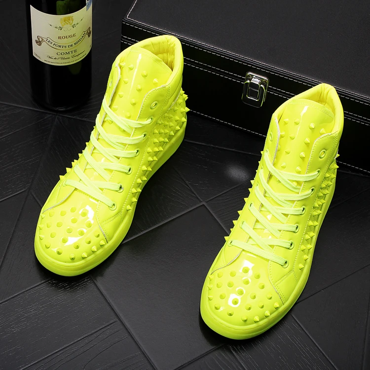 neon yellow high tops