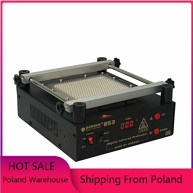 GORDAK 853 605W power infrared preheating station PCB desoldering BGA ESD rework station with Heating size 120x120mm afbeelding