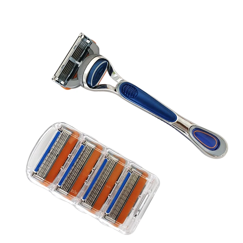 

4pcs/lot Shaving 5 Layers Razor Blades Compatible for Gilletee Fusione For Men Face Care cassette shaving