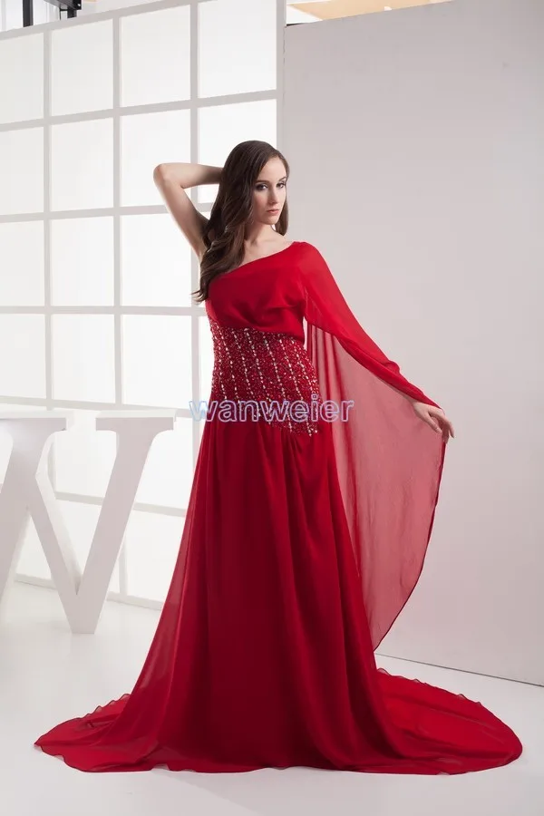 Красное шифоновое платье vestidos formales, дизайн, платье подружки невесты, длинное платье на одно плечо, платья для выпускного вечера