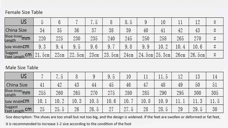 Size Table