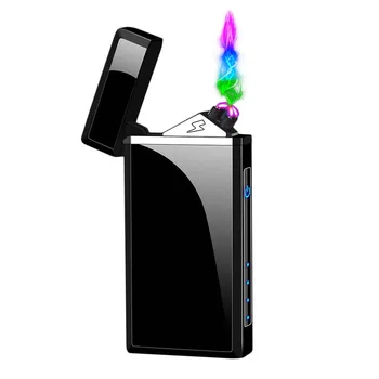 

Dual Arc USB Electric Lighter Rechargeable Cigarette Lighter LED Smart Touch Electronic Windproof Plasma Lighter Gadgets For Men