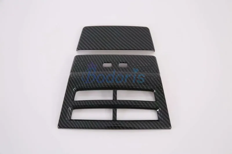 Для Tesla модель X углеродное волокно цвет Интерьер заднего сиденья подлокотник вентиляционное отверстие AC выход отделка автомобиля Стайлинг Аксессуары