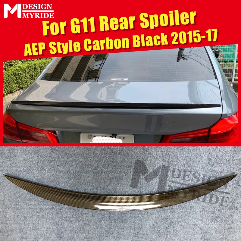 

G11 Spoiler P Style Real Carbon Fiber Spoiler Wings Fits For BMW 7-series 740i 750i 750li 760i Gloss Black Trunk Spoiler 2015-17