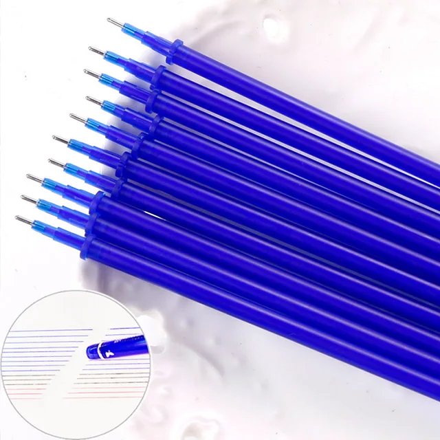 

3/12/20pcs/set Erasable Pen Refill Washable Handle 0.5mm Blue Black ink Erasable Pen Refill Rod School Office Writing Stationery