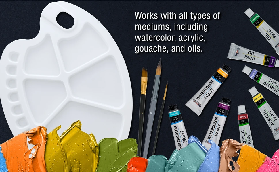 U.S. Art Supply 17 Well Plastic Painting Palette