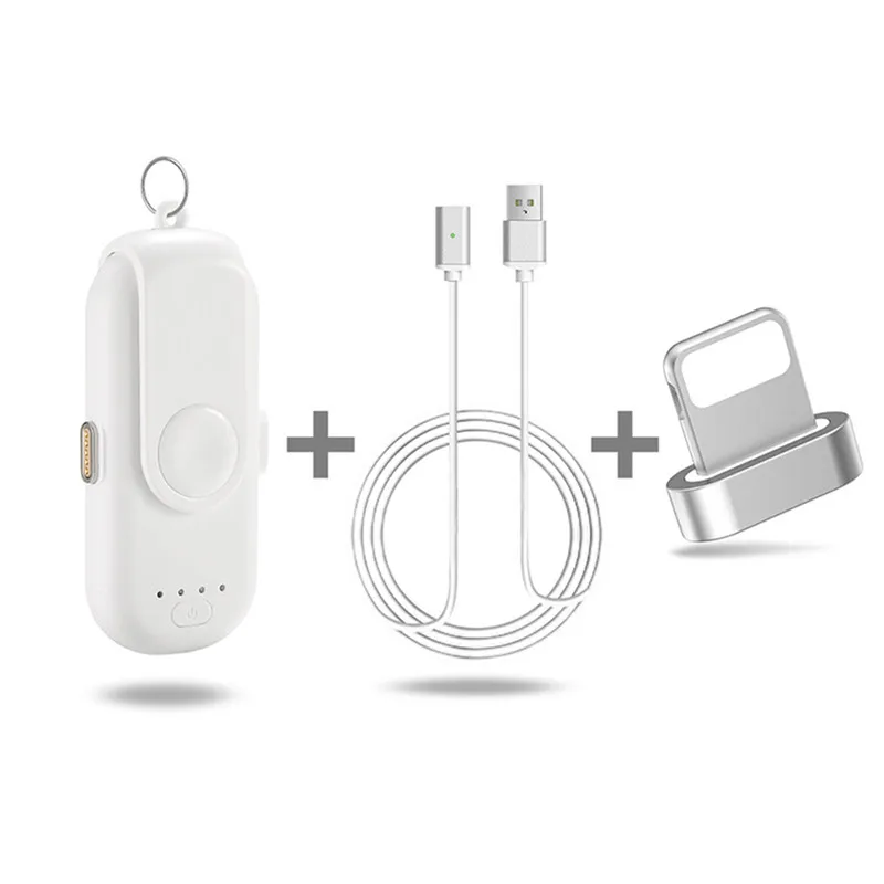 iPhone white New 1000mAh Portable Magnetic for IPhone/iPad/Samsung/Xiaomi/Huawei Magnet Power Bank Charger for Lightning Type-C Android - Тип штекера: iPhone white
