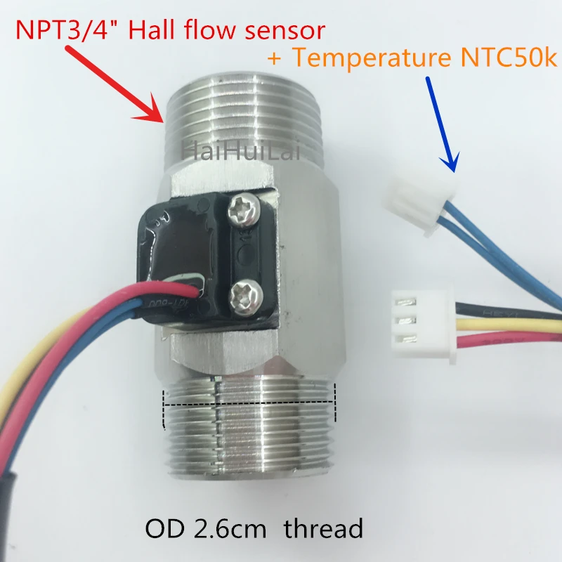 NPT flow sensor 3 4 Hall effect