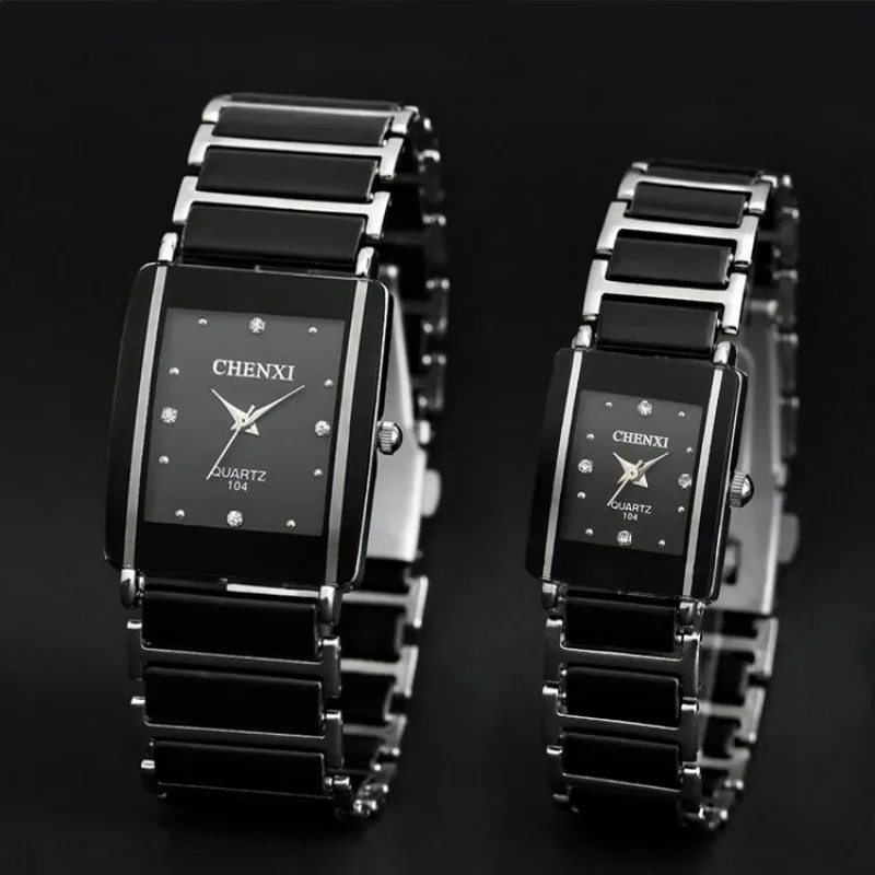 

CHENXI Lover Watches Simulated Ceramics Quartz Watch Dress Women Men Couples Wristwatch Male Clock Relojes Hombre