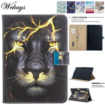 

Wekays Cover For Amazon HD10 Cartoon Lion Leather Case For Coque Amazon Kindle Fire HD10 HD 10 2015 2017 10.0 inch Cover Cases