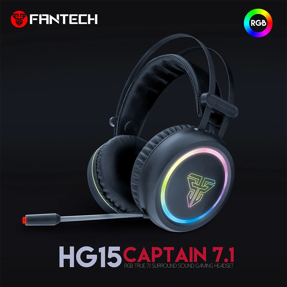 FANTECH HG15 USB 7.1 Stereo wired gaming headphones game headset over ear with mic Voice control for laptop computer gamer FANTECH HG15 USB 7.1 Stereo wired gaming headphones game headset over ear with mic Voice control for laptop computer gamer