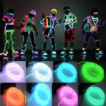 1 шт. 3 м Гибкий EL провод трубка веревка на батарейках гибкий неоновый светильник для автомобиля вечерние свадебные украшения с контроллером