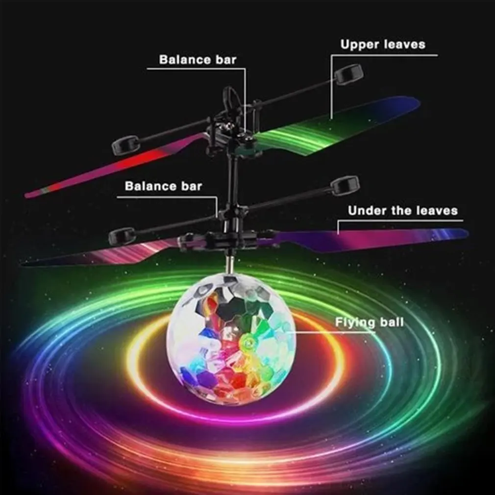 Красочный подвесной шар индукционный самолет индукционный хрустальный шар летающий шар индукционный плавающий шар игрушка