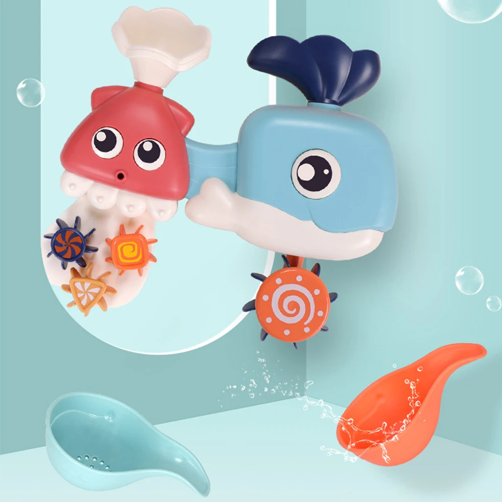 Cartoon Shape Baby Infant Kids Bath Water Play Spinning Bathroom Toys Games Kids Bath Tub Shower Bathtub Spray Water Toy 