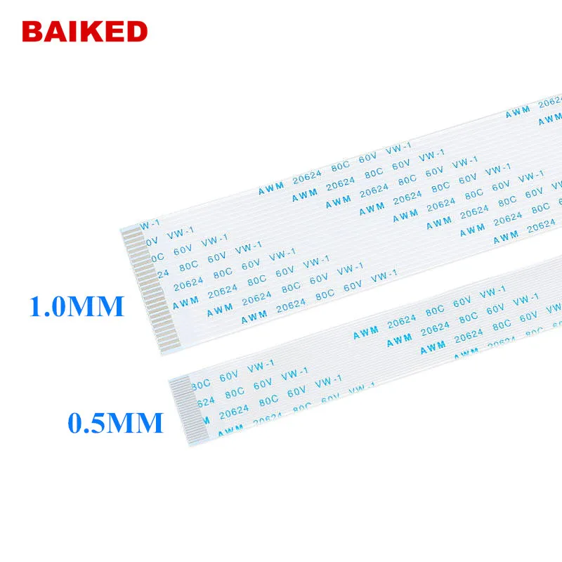 

10PCS Flat flexible cable FFC FPC LCD cable AWM 20624 80C 60V VW-1 FFC-0.5MM 1.0MM 4/5/6/8/10/12/14/16/18/20/24/26/30/32 Pin