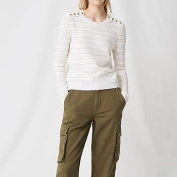 

woman white long sleeve knitted shirts 2020