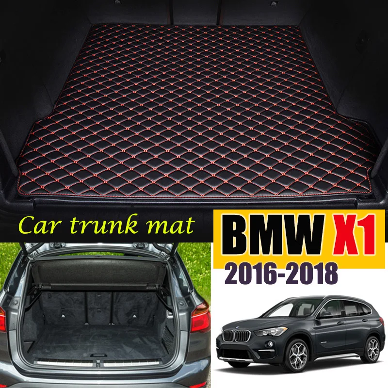 Регбийные кожанные багажник автомобиля коврики для BMW X1 F48 2016 2018 задний коврик лоток ковер грязь| |