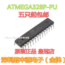 5 шт./лот ATMEGA328P-PU DIP-28 8 AVR 32K